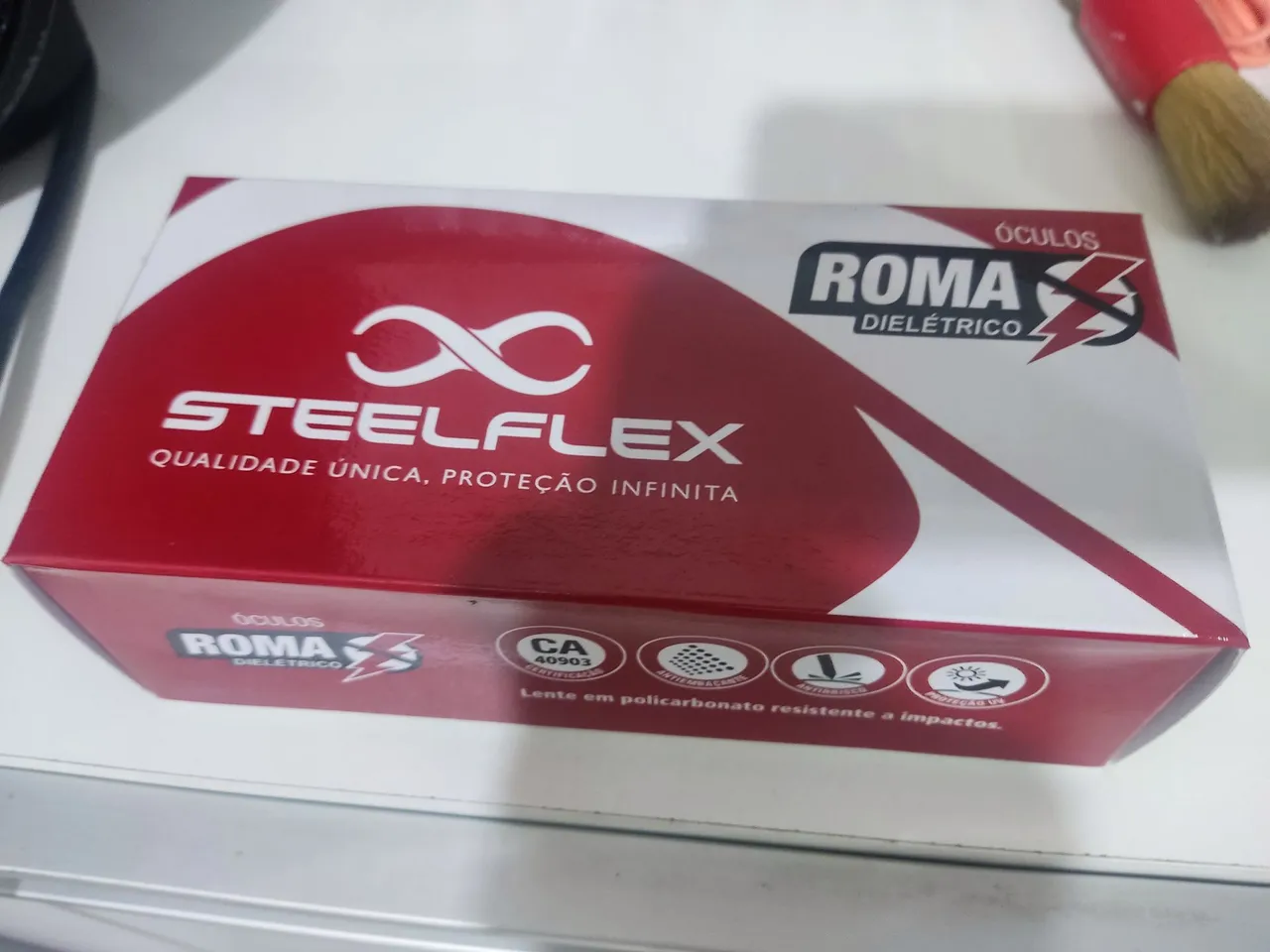 Óculos de Segurança Roma Steelflex - CA 40903 - Novo