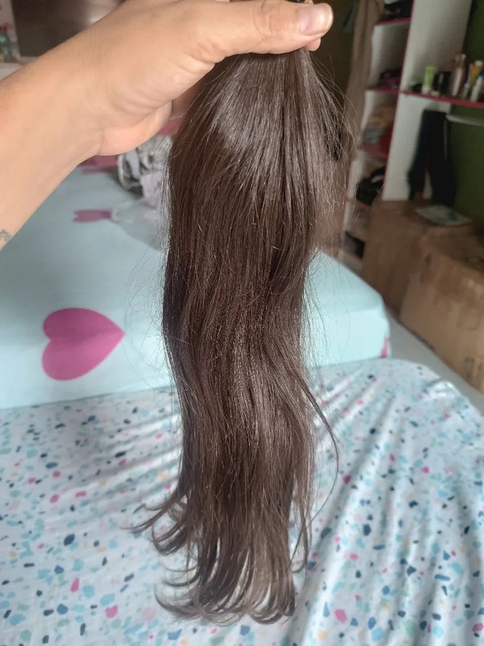 Cabelo humano virgem - castanho - 43cm. - Foto 2