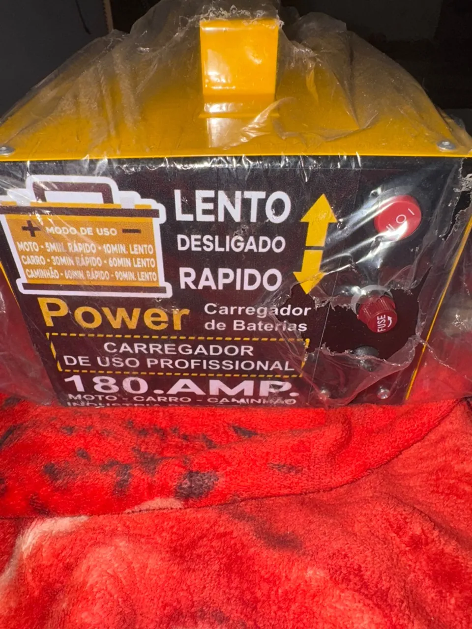 Carregador 180 amp carga lenta e rápida novo