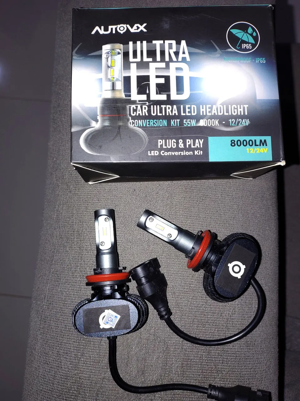 Kit Farol LED Ultra LED Autovex 8000LM 12/24V