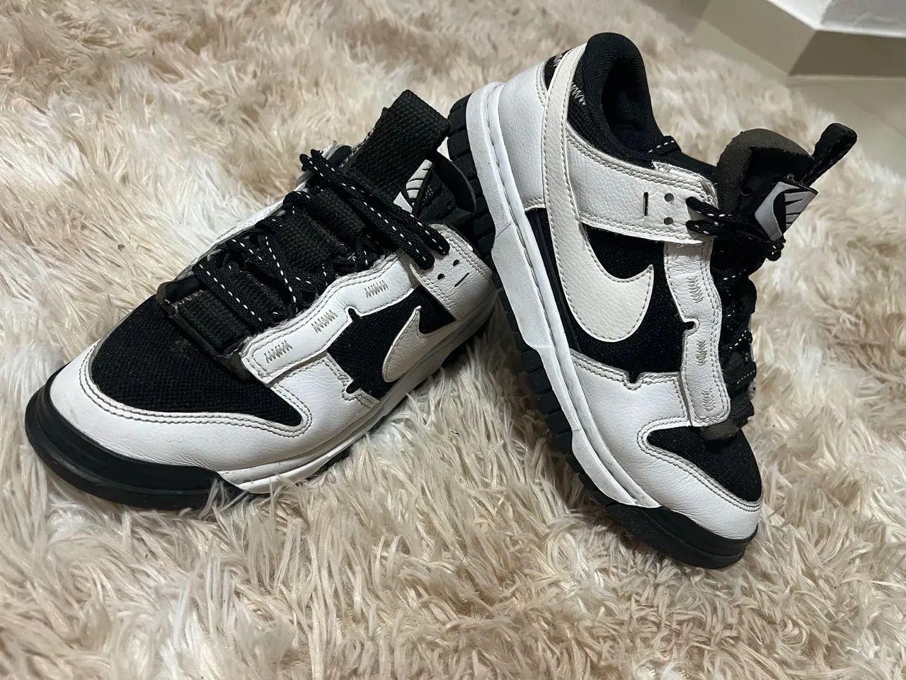 nike dunk low black white 37