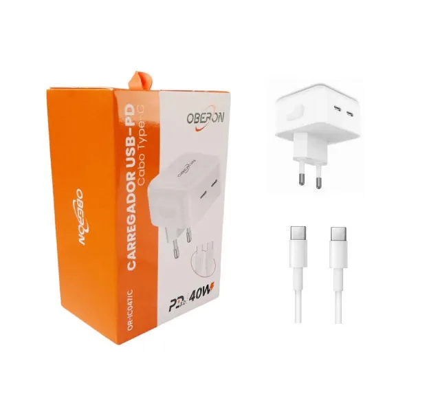 Carregador Usb C Turbo Pd 40W Oberon