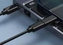 cabo adaptador de carregamento multi USB tipo C para C 60W USB C de conversão - Foto 5