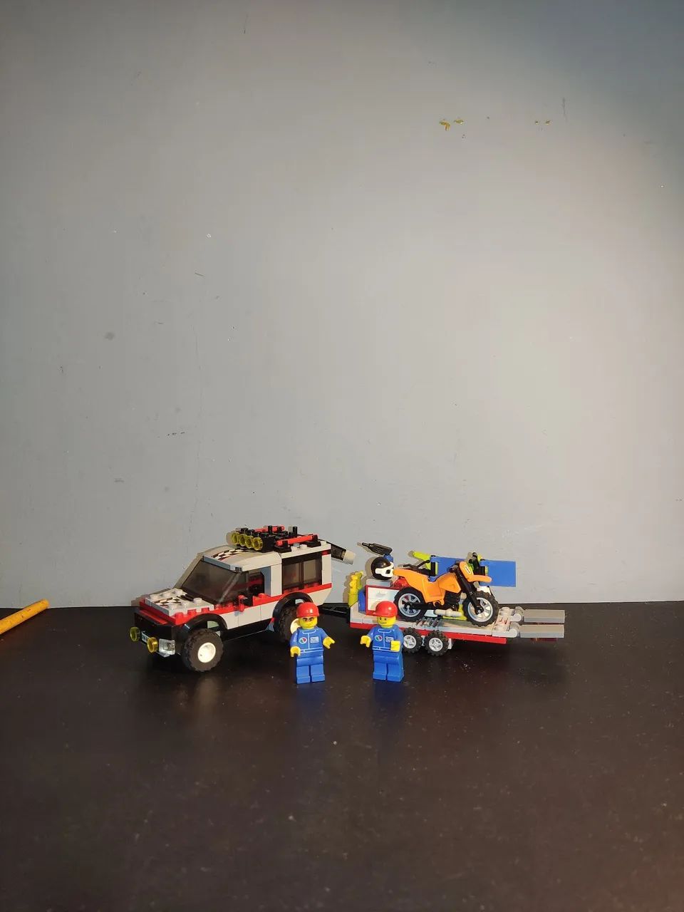 Lego 4433 carro 4x4 com Trailer e Moto