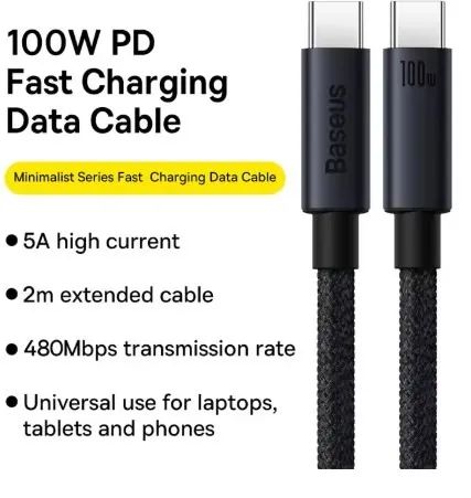 Cabo Tipo C 100W 1M / Baseus