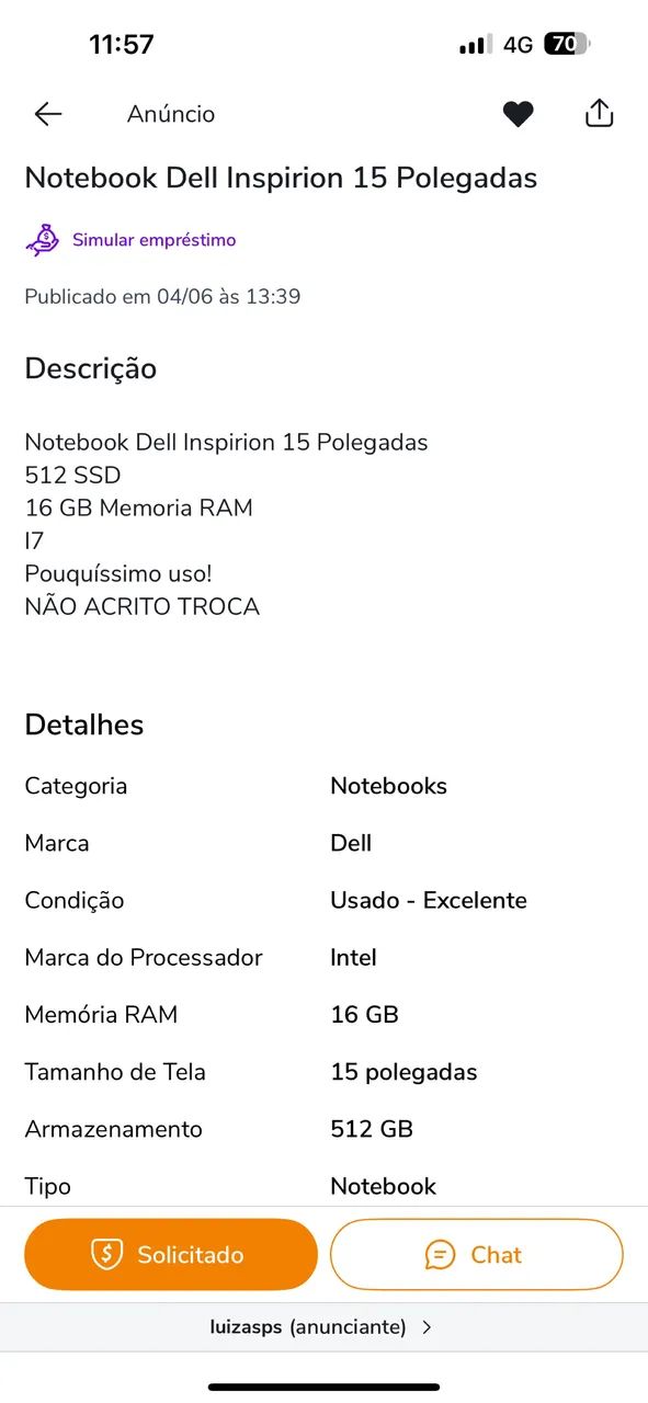 Notebook Dell top  - Foto 3