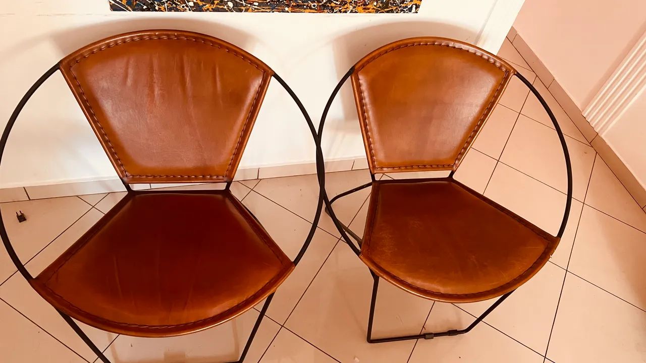 Cadeira / poltrona em couro legítimo  - Foto 3