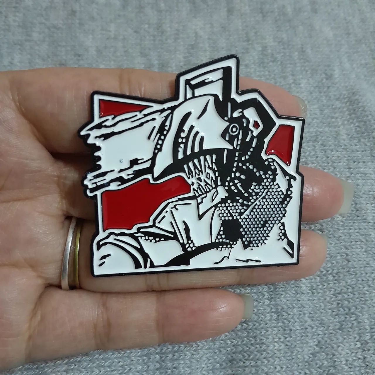 Kit 3 Broches / Pins Chainsaw Man - Denji, Power e Aki Hayakawa Anime - Foto 4