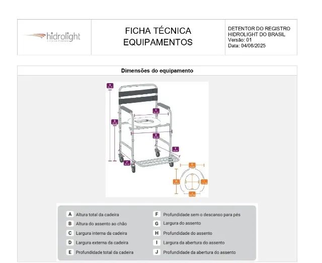 Cadeira de Banho - Hidrolight - Foto 2