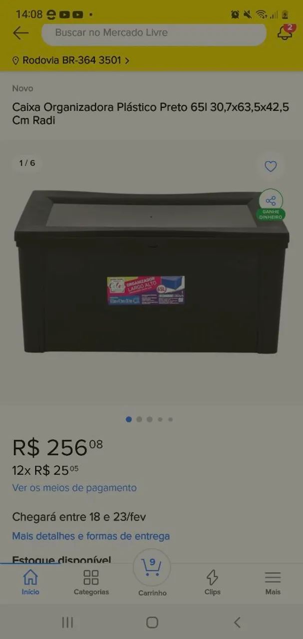 CAIXA ORGANIZADORA ORDENE 65 LITROS - Foto 3