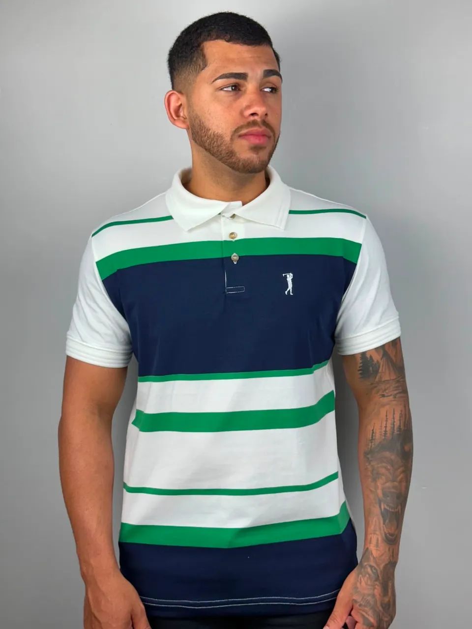 Camisa pólo aleatóry listra horizontal - Foto 5