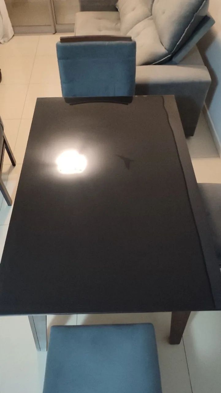 Mesa de vidro com 4 cadeiras  - Foto 5