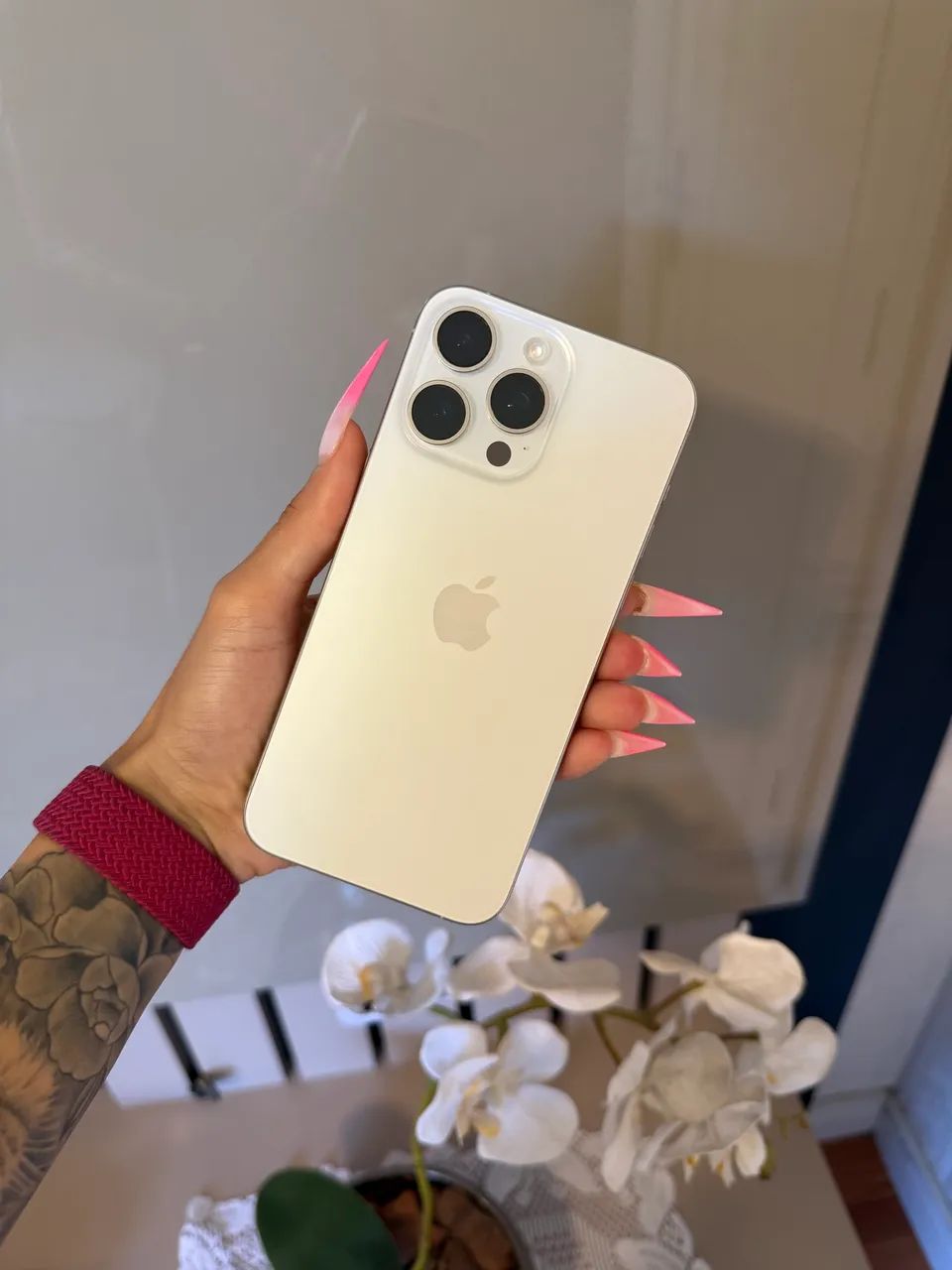 iPhone 16 Pro Max Titânio Branco IMPECÁVEL 
