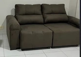 SOFA RETRATIL , UMA CAMA BOX DE SOLTEIRO MAISUMA CADEIRA EXECUTIVA - Foto 2