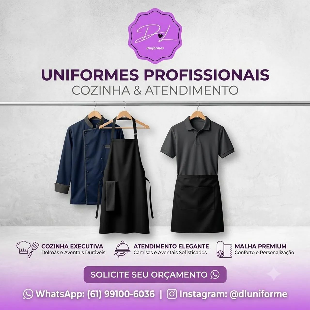 Uniformes Atendimento - Cozinha - empresas 
