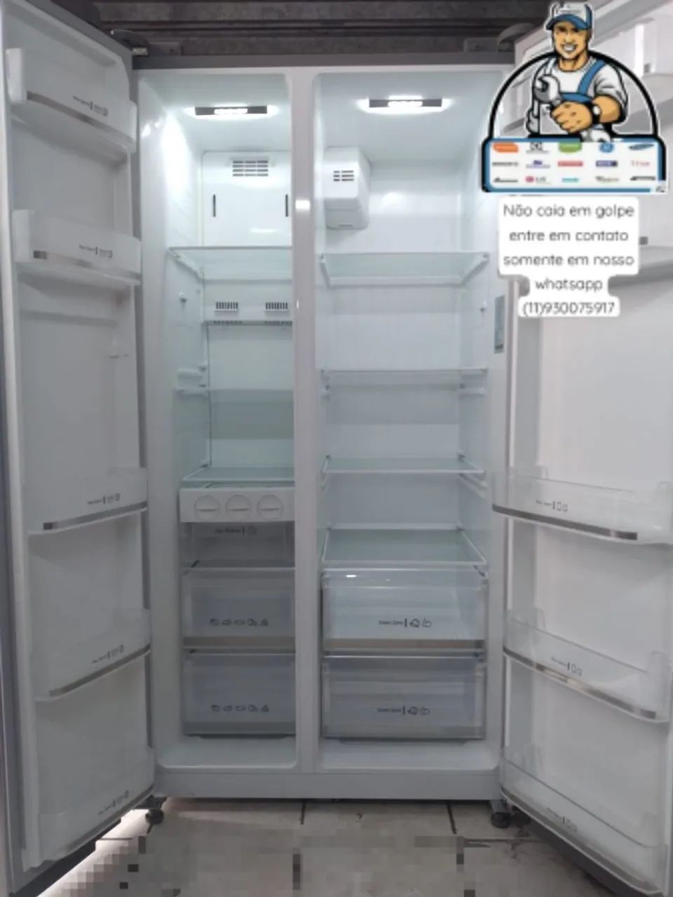 Geladeira  side by side midea inox  - Foto 3
