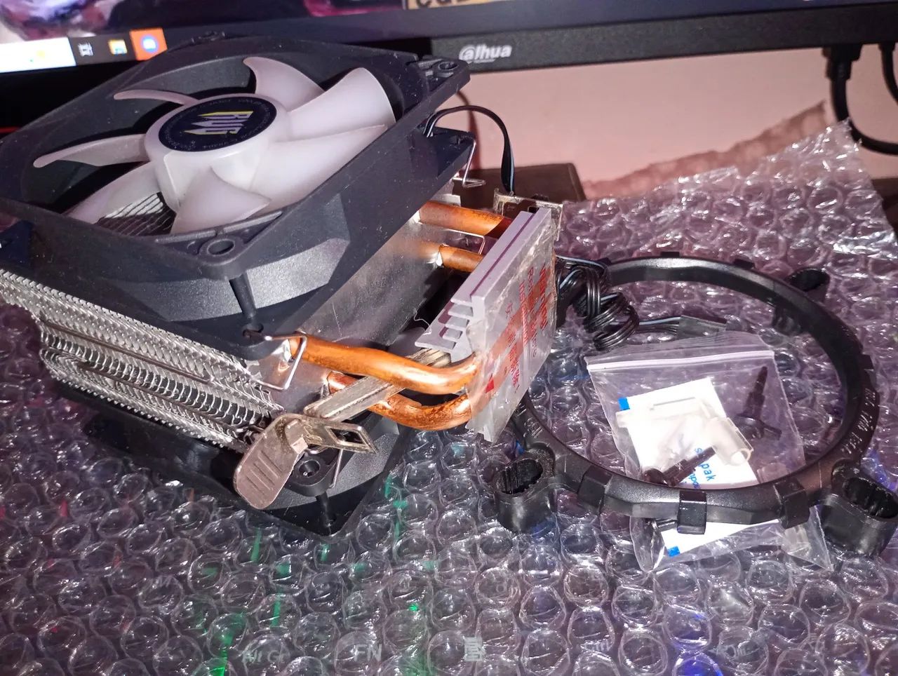Air Cooler Processador Duplo Pc Cpu Rgb Intel Amd Universal