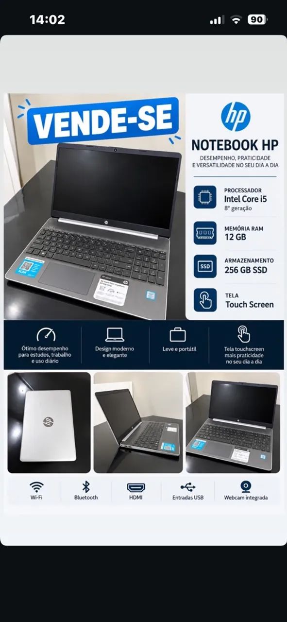 Notebook hp aceito propostas 