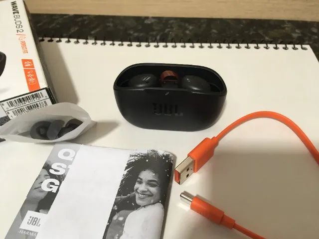 Fone de Ouvido Intra-Auricular JBL Wave Buds 2 - preto - Foto 3