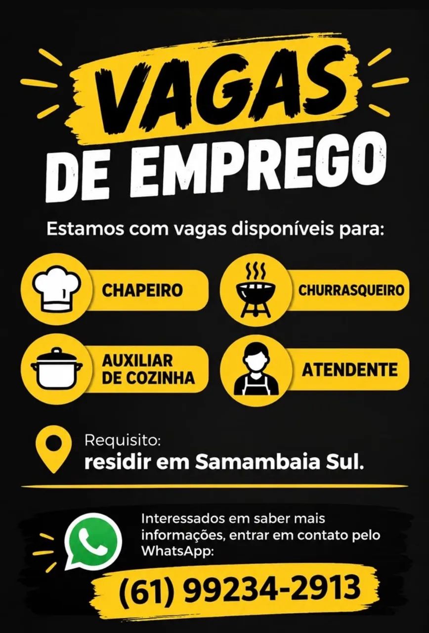 Vaga de emprego 