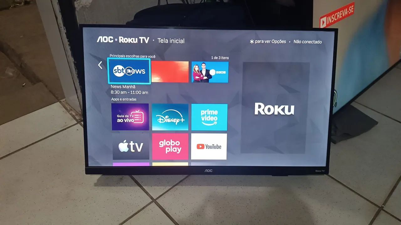 Tv Smart AOC ROKU Tv 32 Polegadas Top  - Foto 2