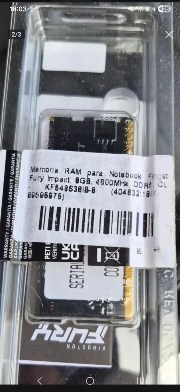 Kit 16gb DDR5 5600MHz 2 x 8gb - Memória RAM - Gameleira 1506910700