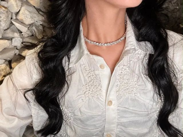 Conjunto Riviera Prata com Colar Pulseira e Brincos Feminino