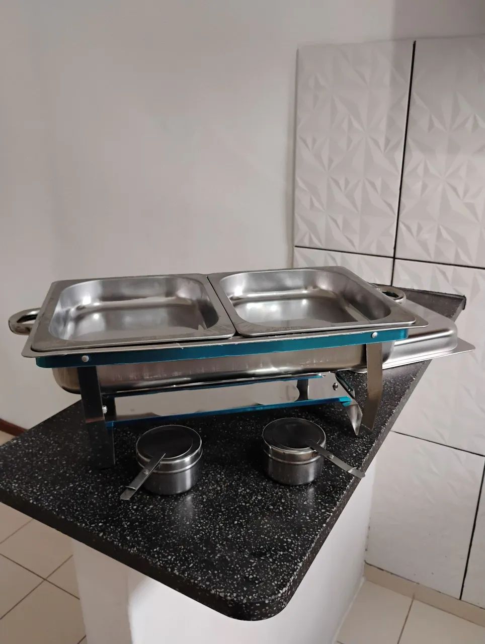 Vendo Réchaud retangular inox de 12 litros Banho Maria 3 cubas 2 cubas 1 cuba  Buffet  - Foto 5