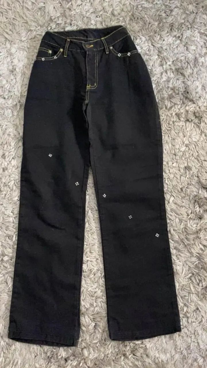 Calça jeans miçangas e strass Versus tam 38 - Foto 3