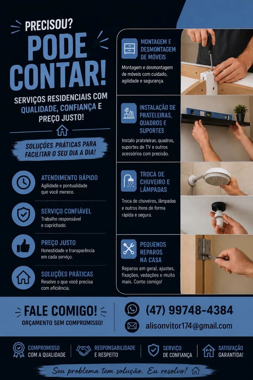 Pequenos reparos e instalações 