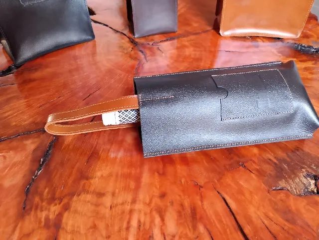 Bolsa Porta Vinho de Couro 1 Garrafa - Foto 3