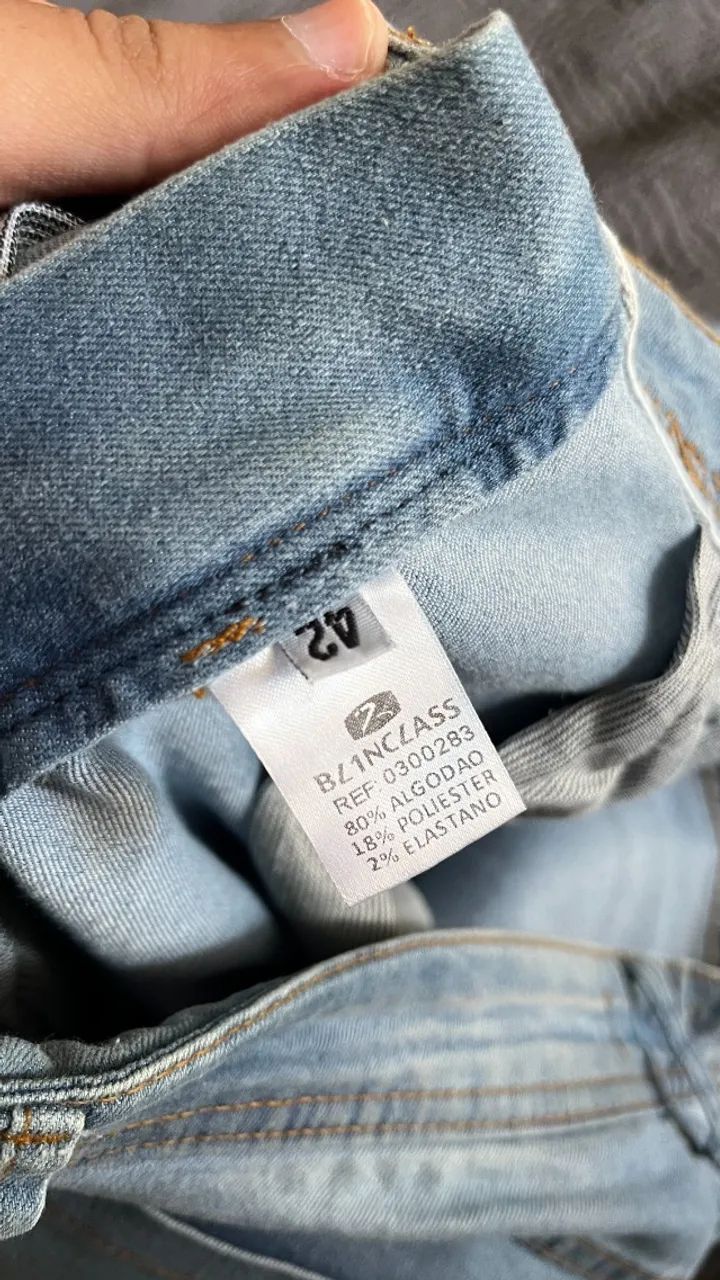 Calça Jeans Blinclass Masculina 42 - Slim com Elastano - Foto 4
