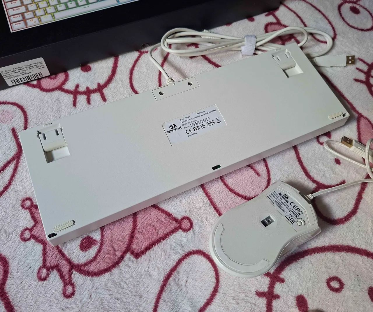 Teclado Mecânico Gamer Kumara RGB Switch Outemu Blue Branco  + Mouse Cobra M711 10000DPI - Foto 6