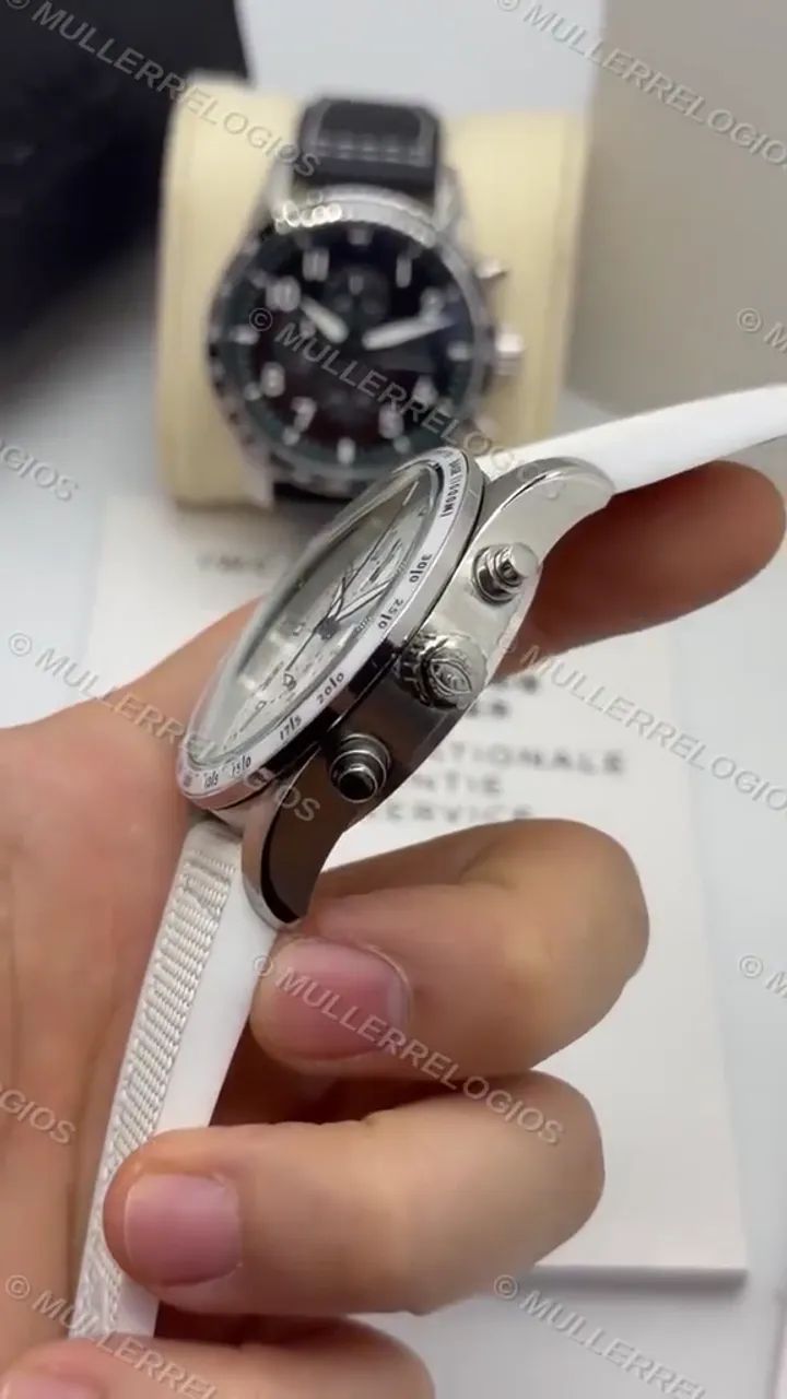 Relógio IWC Pilot 43mm Branco + Caixa Completa - Foto 4