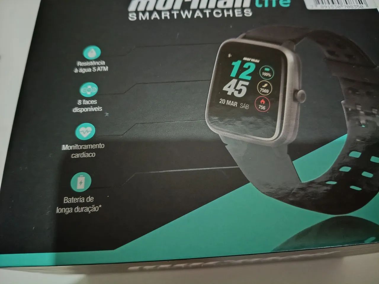 Smartwatch Mormaii Life na caixa 