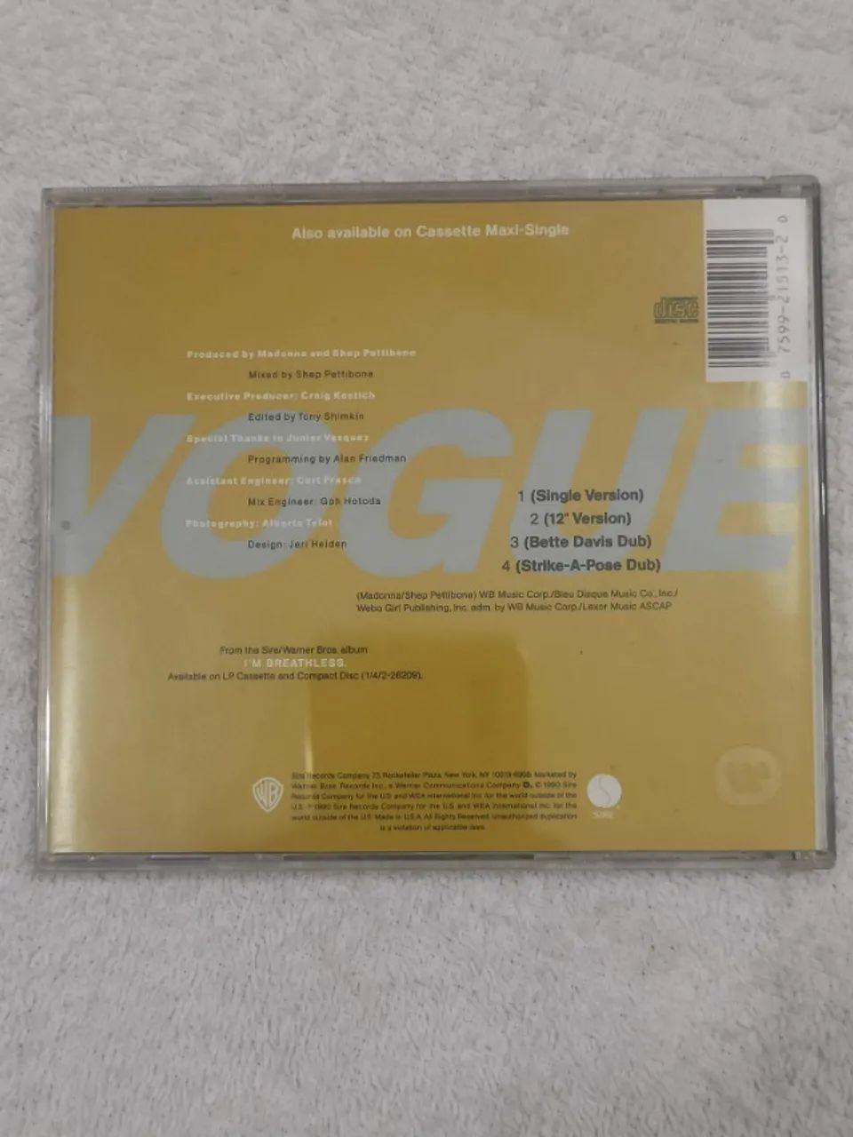 CD Single Madonna Vogue Importado - Foto 3