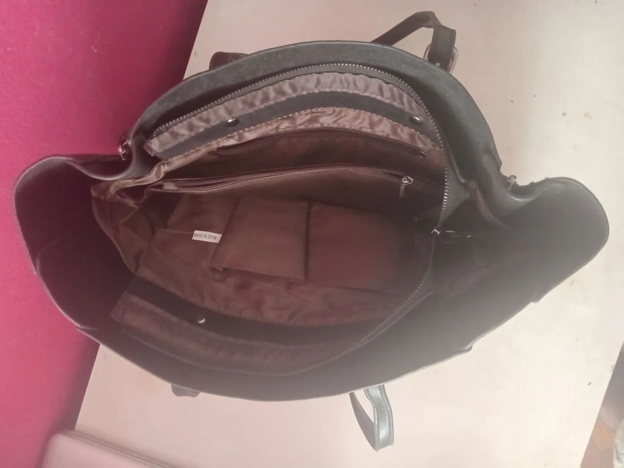 Bolsa Tote Couro PU Preta - Foto 3
