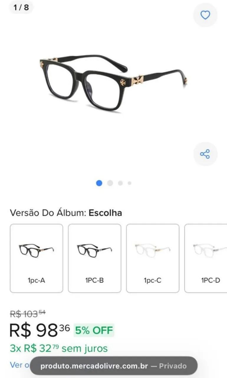 Oculos  Chrome Hearts - Foto 2