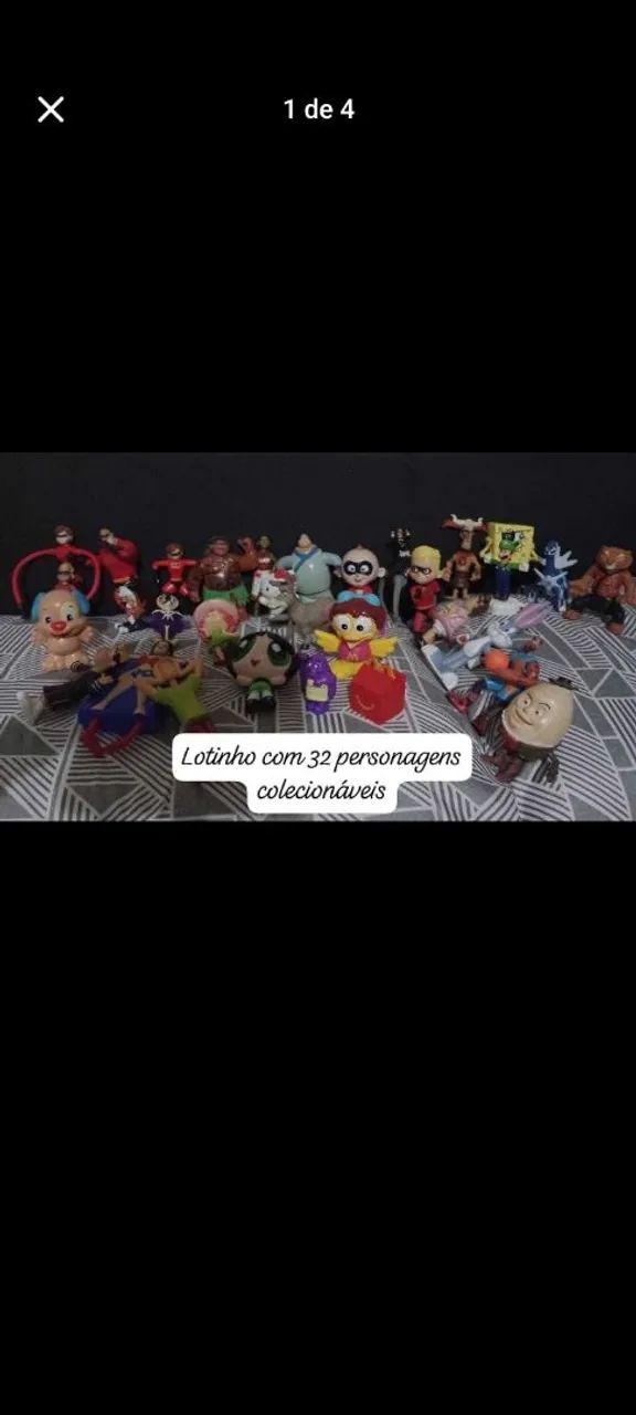 Coleção de brinquedos colecionáveis