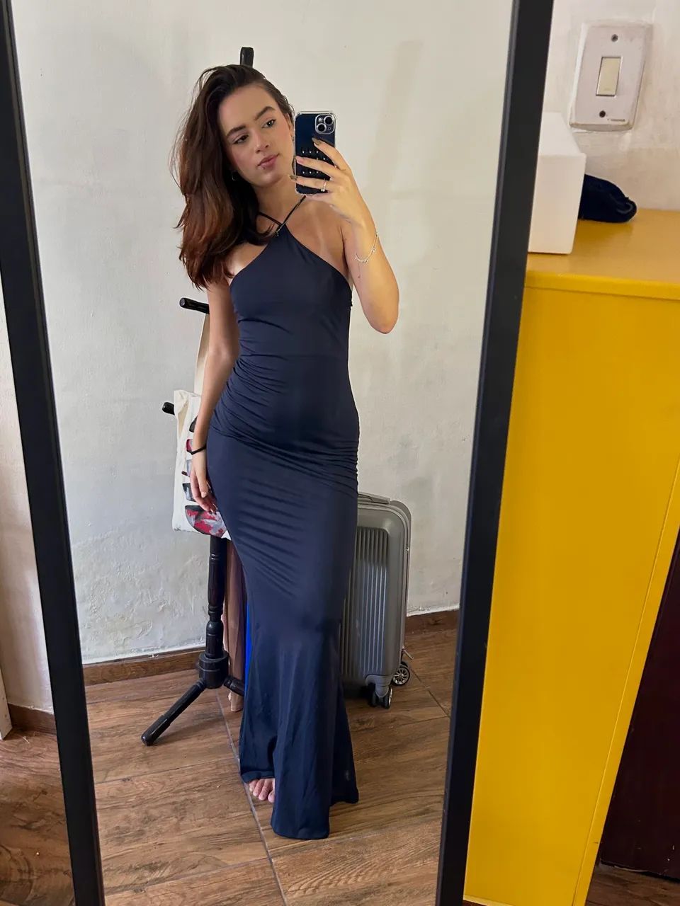 Vestido longo preto elegante - Foto 3