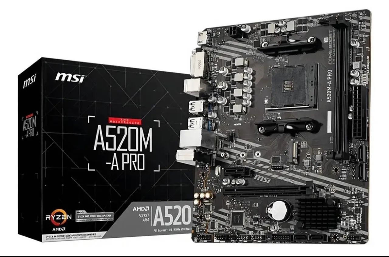 PLACA MÃE A520M - Ryzen