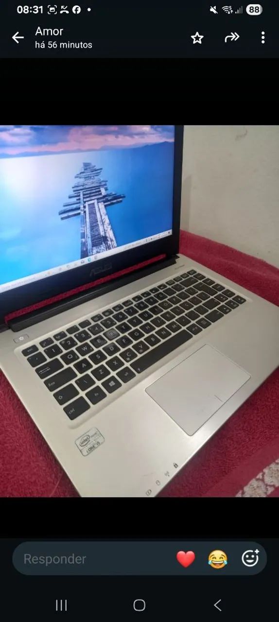 Notebook  asus lindo i5 8gb Ssd garantia 