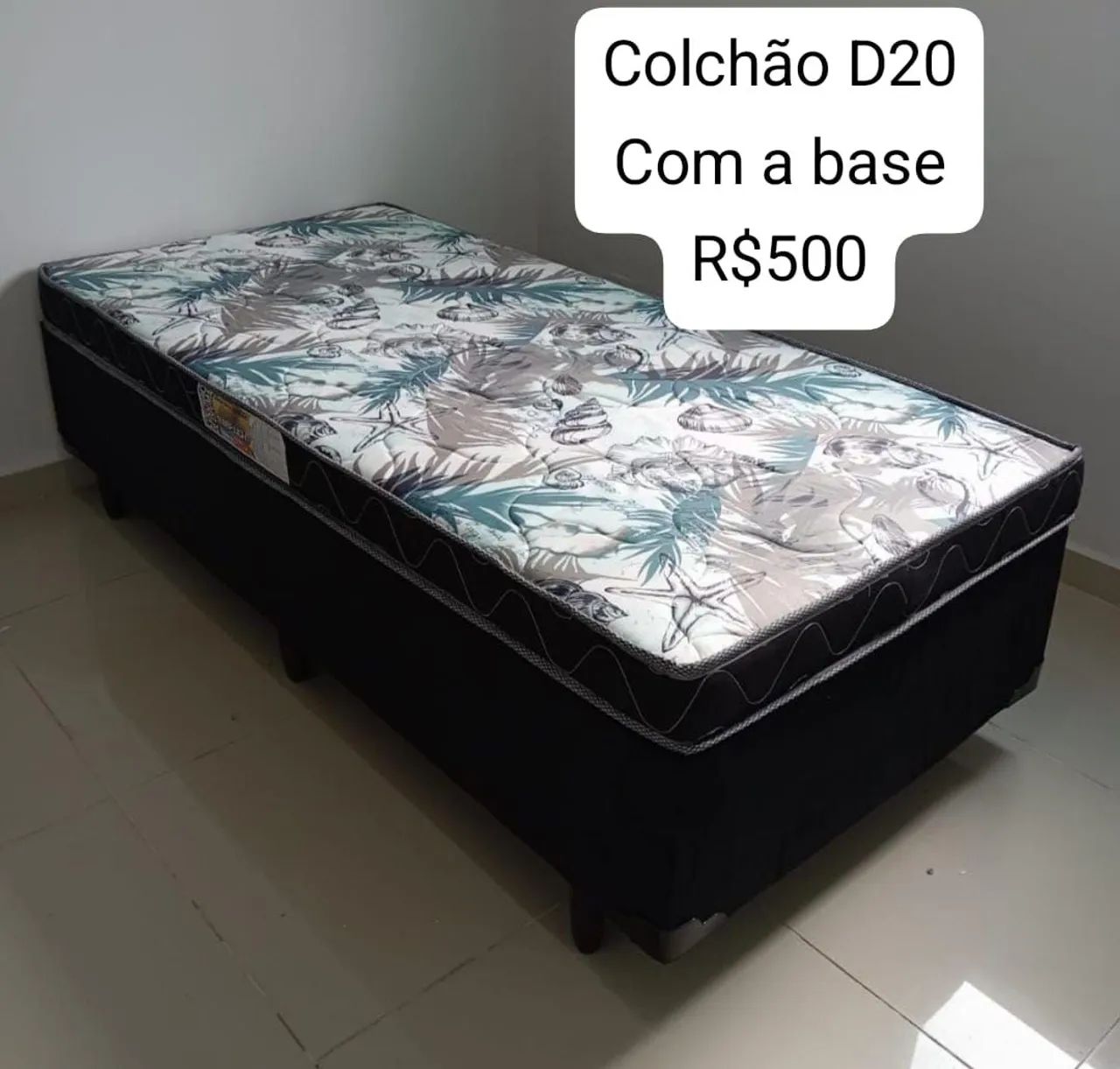 Colchão D20 solteiro com a base 