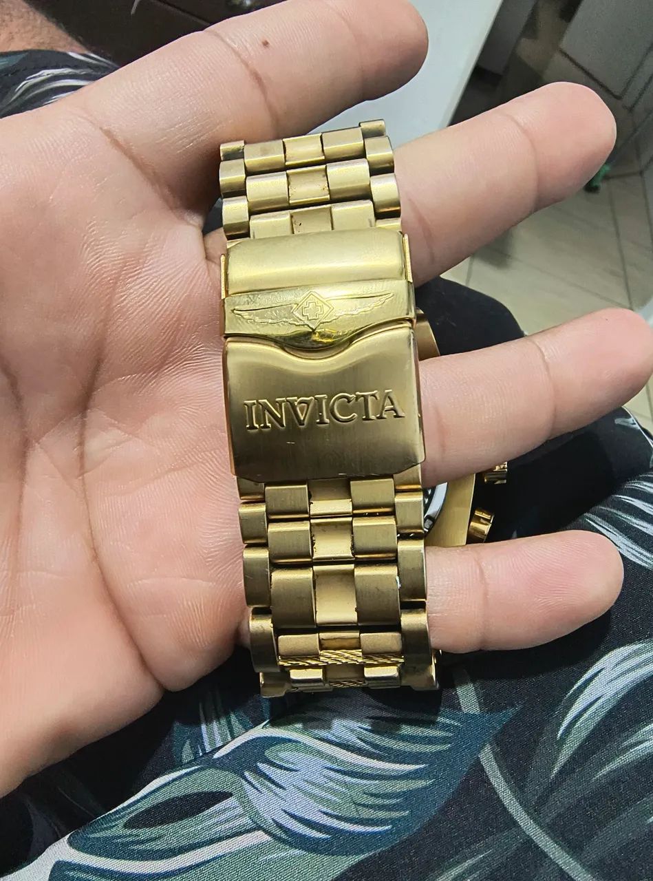 Relógio invicta reserva dourado - Foto 5