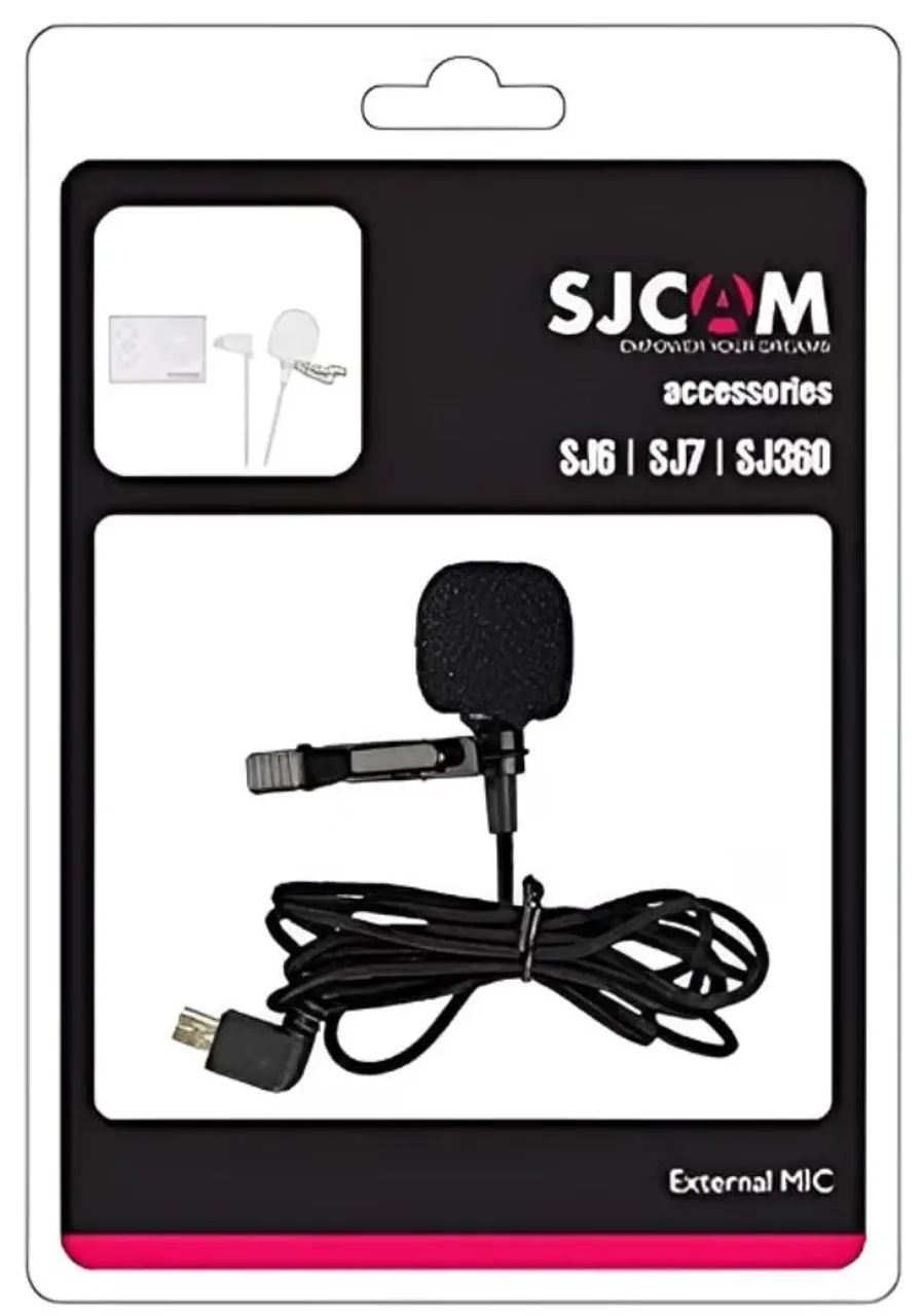 SJCAM Microfone externo compatível com modelos SJ6 Legend, SJ7 Star e SJ360