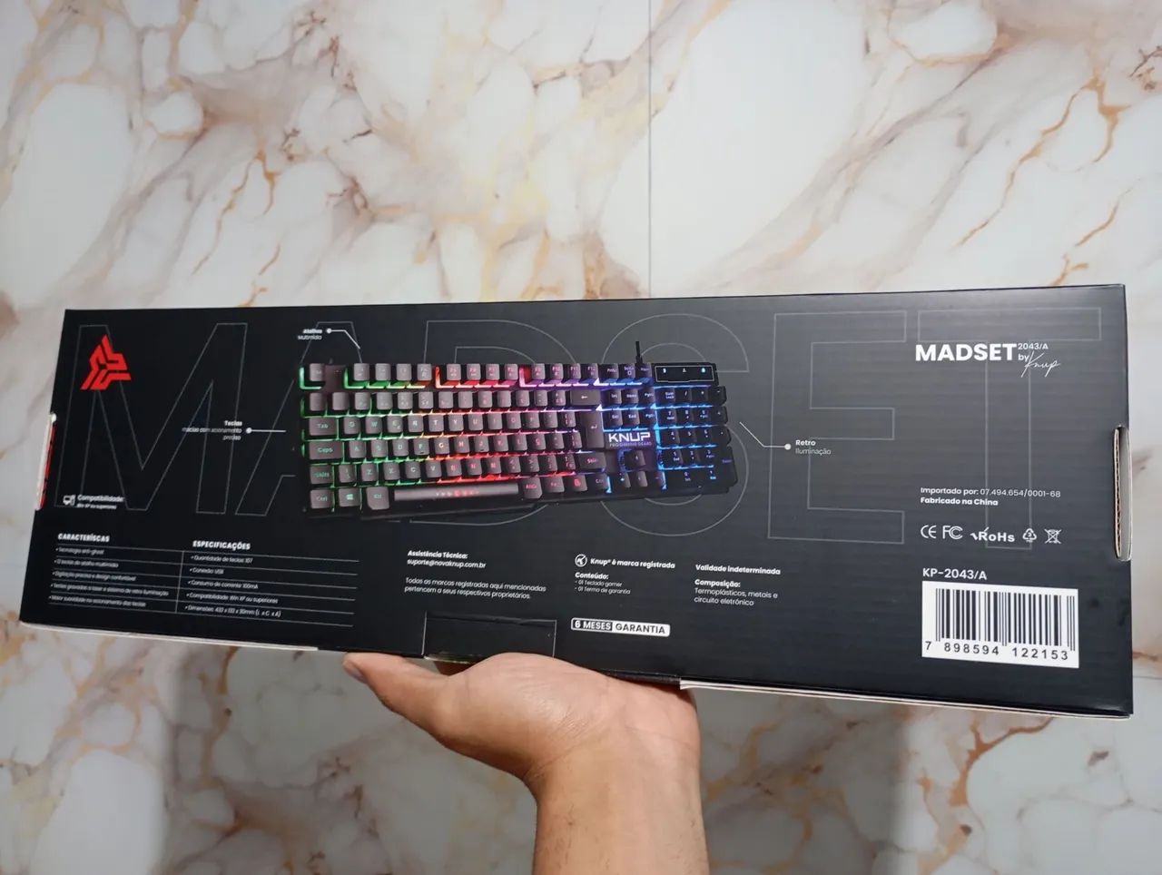 Teclado Gamer KNUP RGB Com Fio - Foto 5