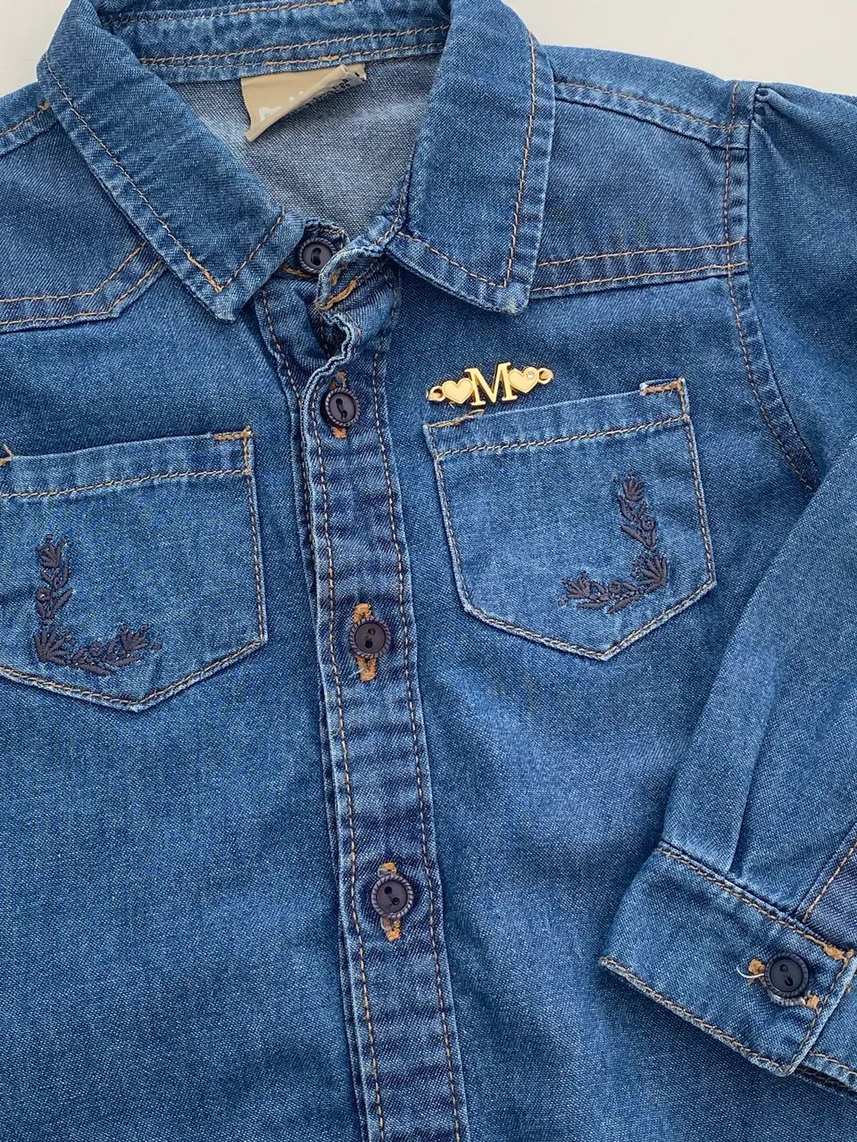 Camisa jeans Milon TAM 1 ano  - Foto 2
