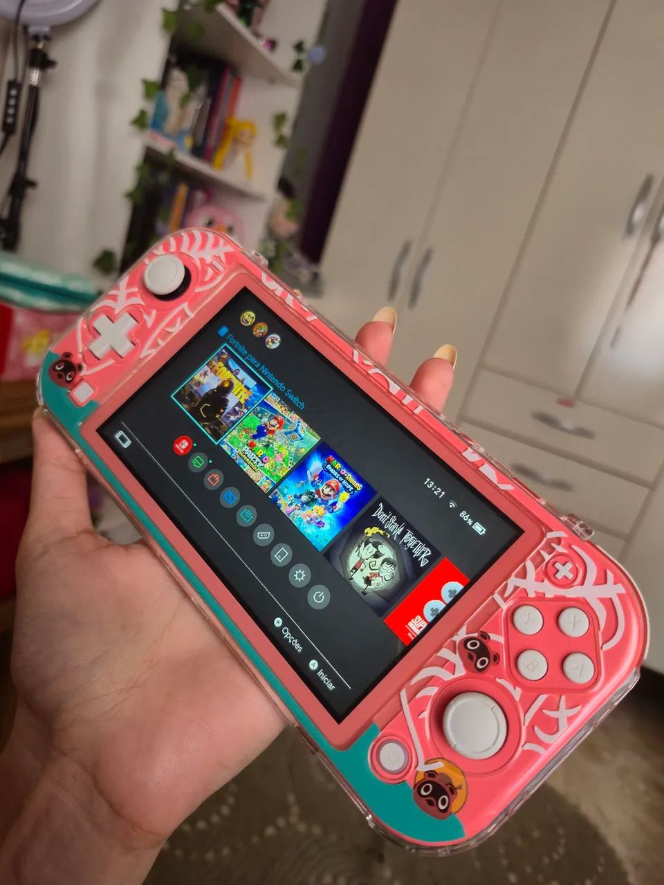Nintendo Switch Lite Animal Crossing Rosa Versão Japonesa - Foto 6