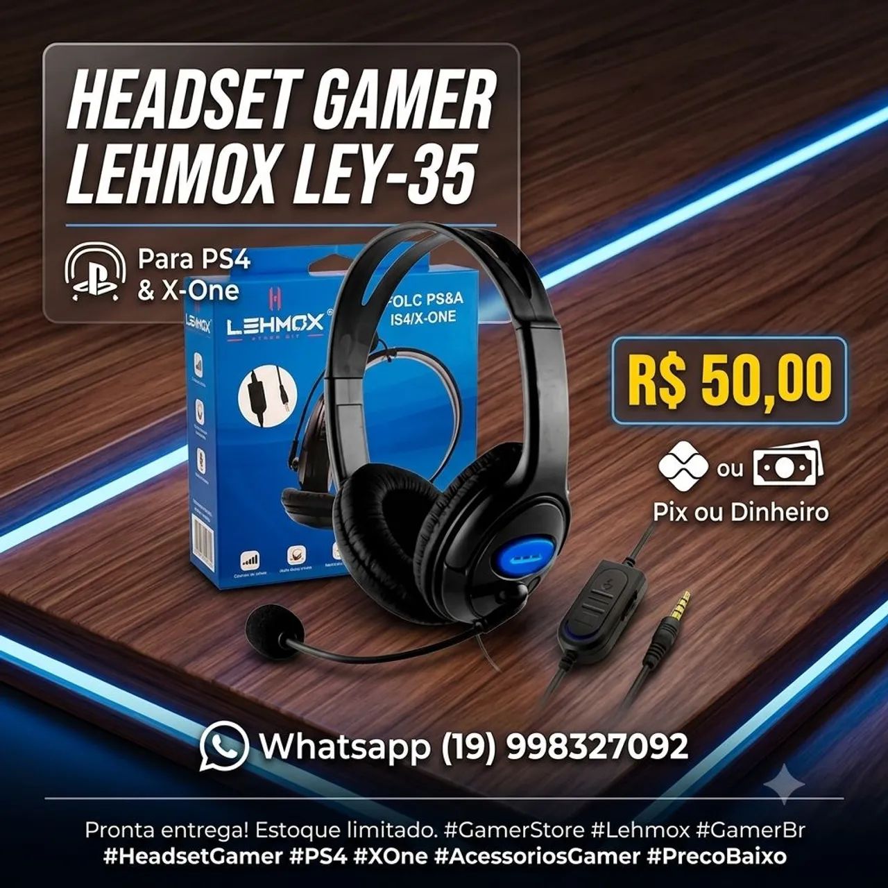 Fone de ouvido gamer 