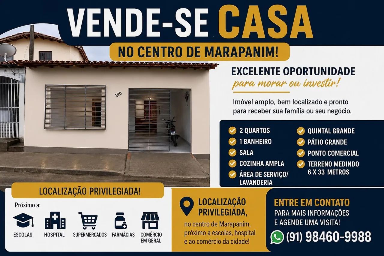 Casa a venda no centro de marapanim 
